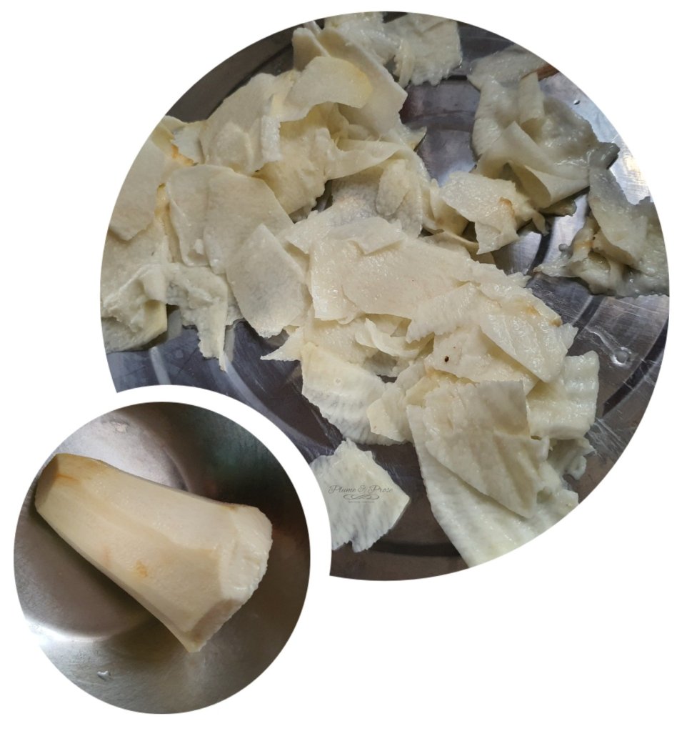 Préparation des chips d'igname