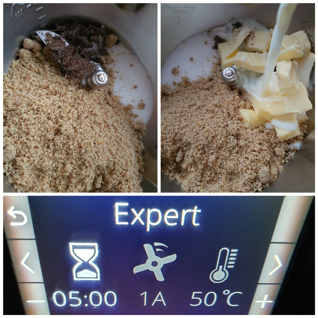 Préparation de la pâte à tartiner cacao-noisette