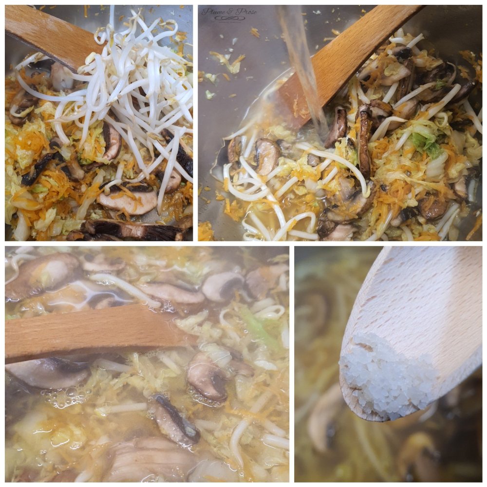 Préparation de la soupe de nouilles