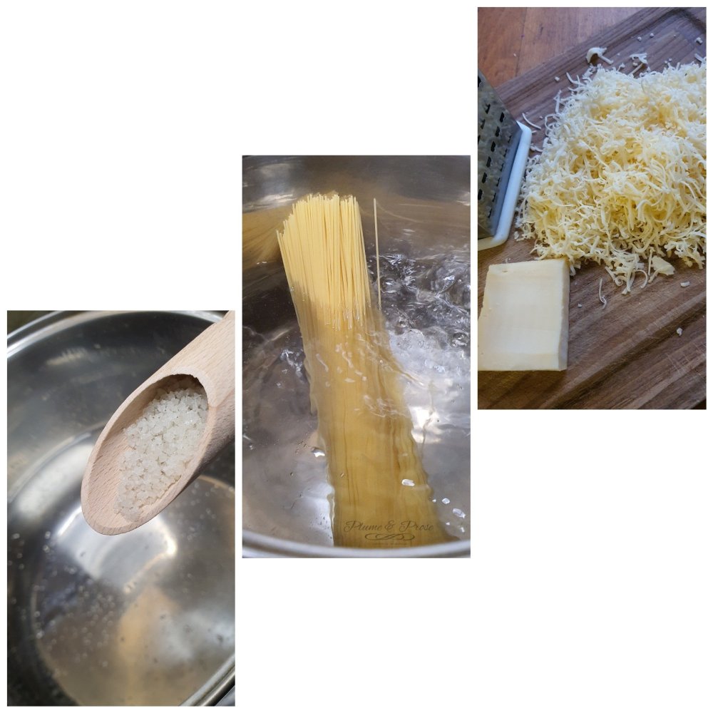 Préparation des Spaghetti au Comté et œufs à cheval du Chef Philippe Etchebest