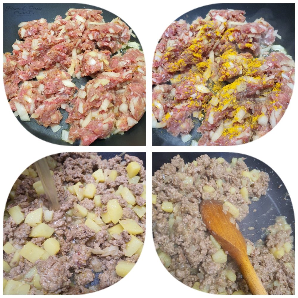 Préparation des samoussas au boeuf