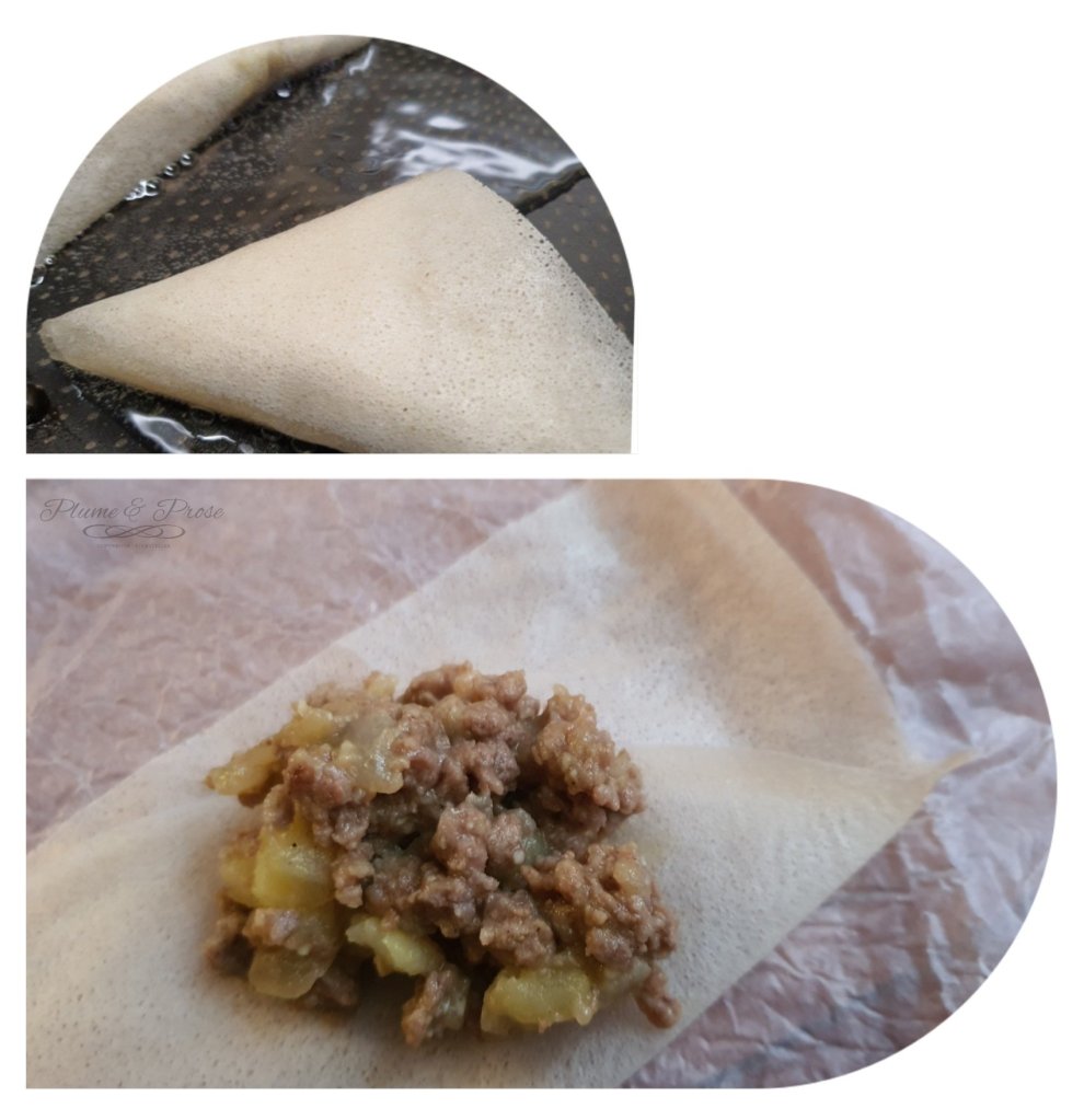 Préparation des samoussas au boeuf