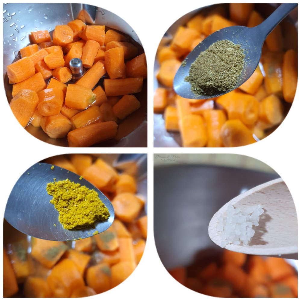 Préparation des verrines crémeuse Carotte-Cumin