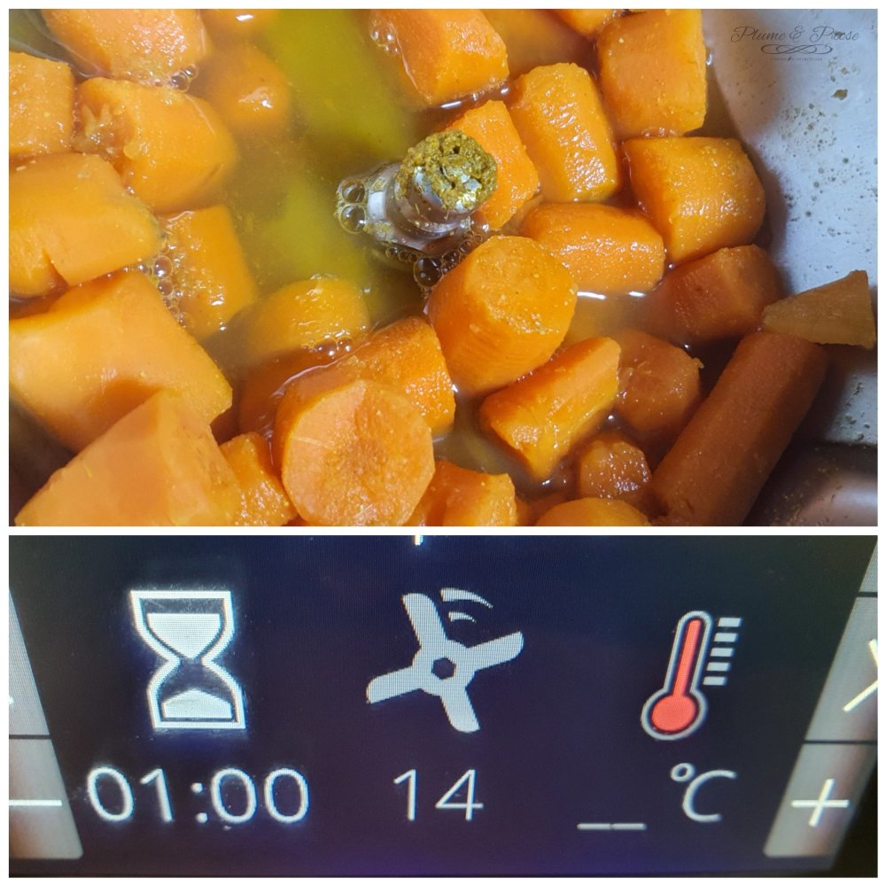 Préparation des verrines crémeuse Carotte-Cumin