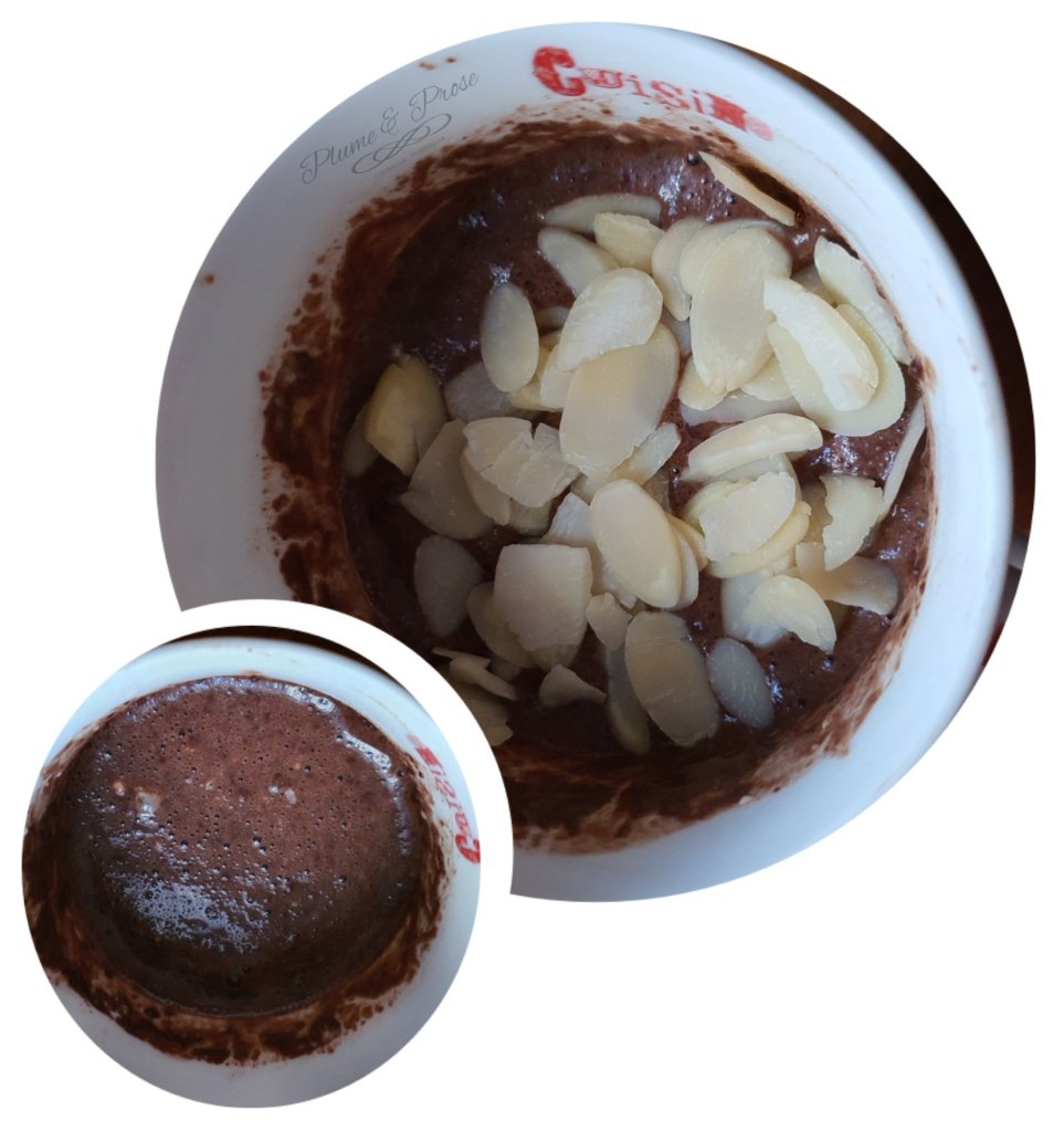 Préparation du mugcake cacao du chef Lignac