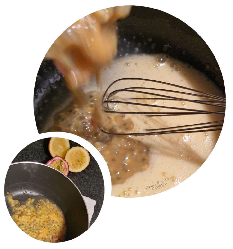 Préparation du curd passion