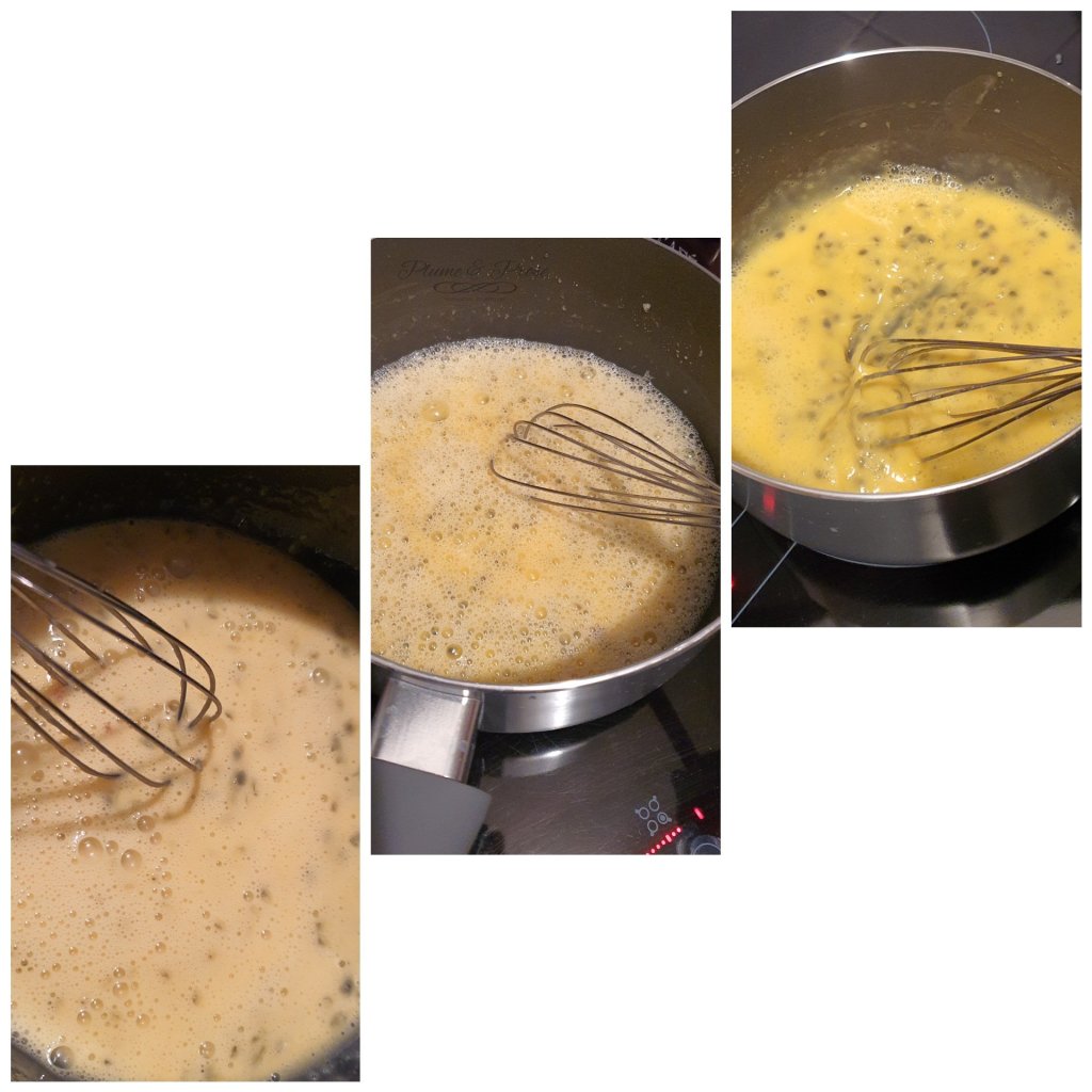 Préparation du curd passion