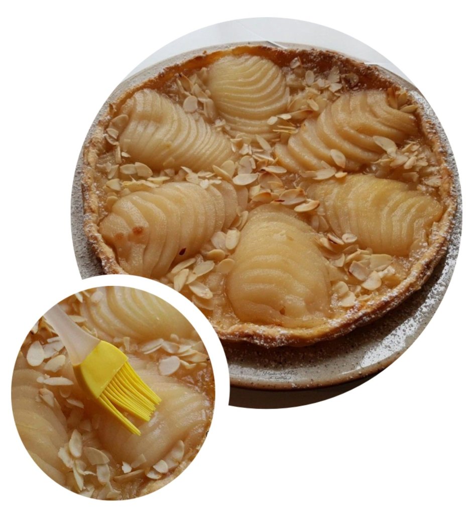 Préparation de la tarte légère aux poires