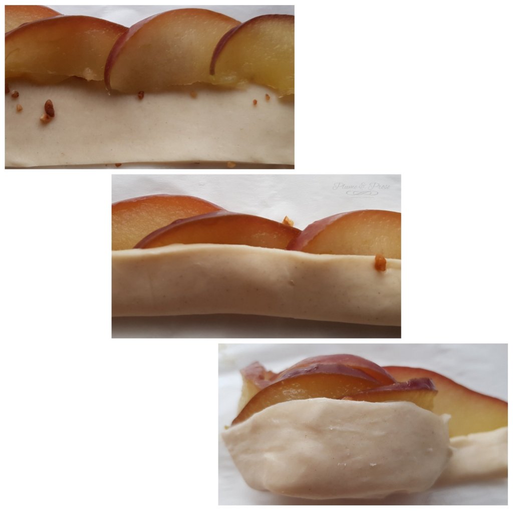 Préparation des roses feuilletées aux pommes