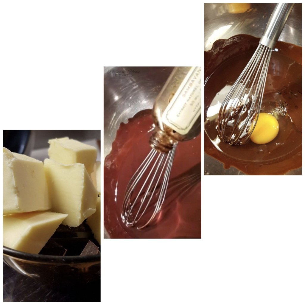 Préparation du gâteau au chocolat aux amandes