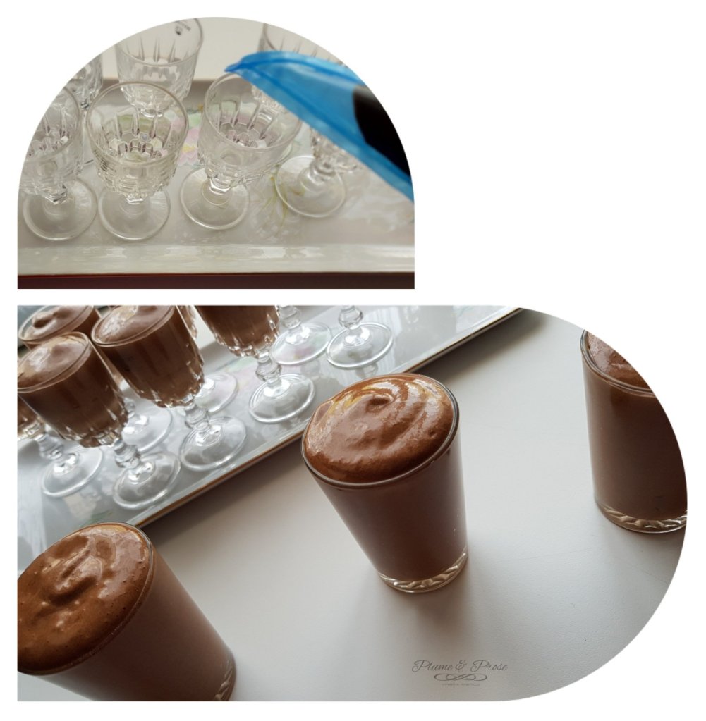 Préparation de la mousse au chocolat