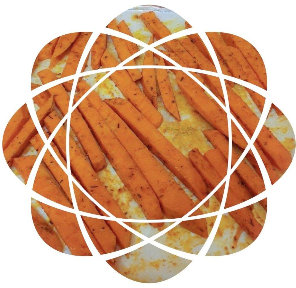 Préparation des frites de patates douces