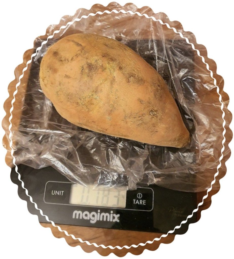 Préparation des frites de patates douces
