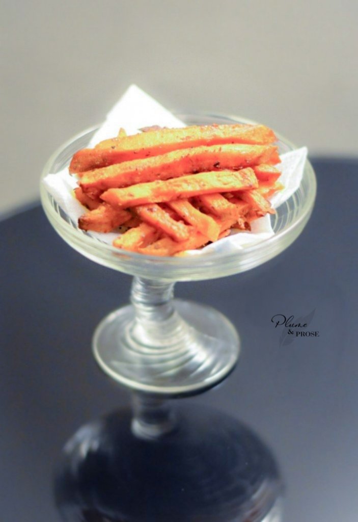 Croustillez pour de délicieuses frites de patate douce