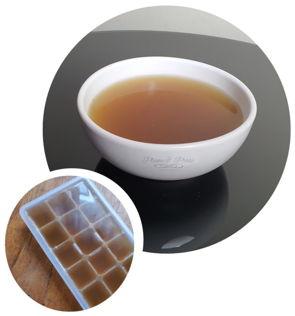 Préparation du bouillon de volaille