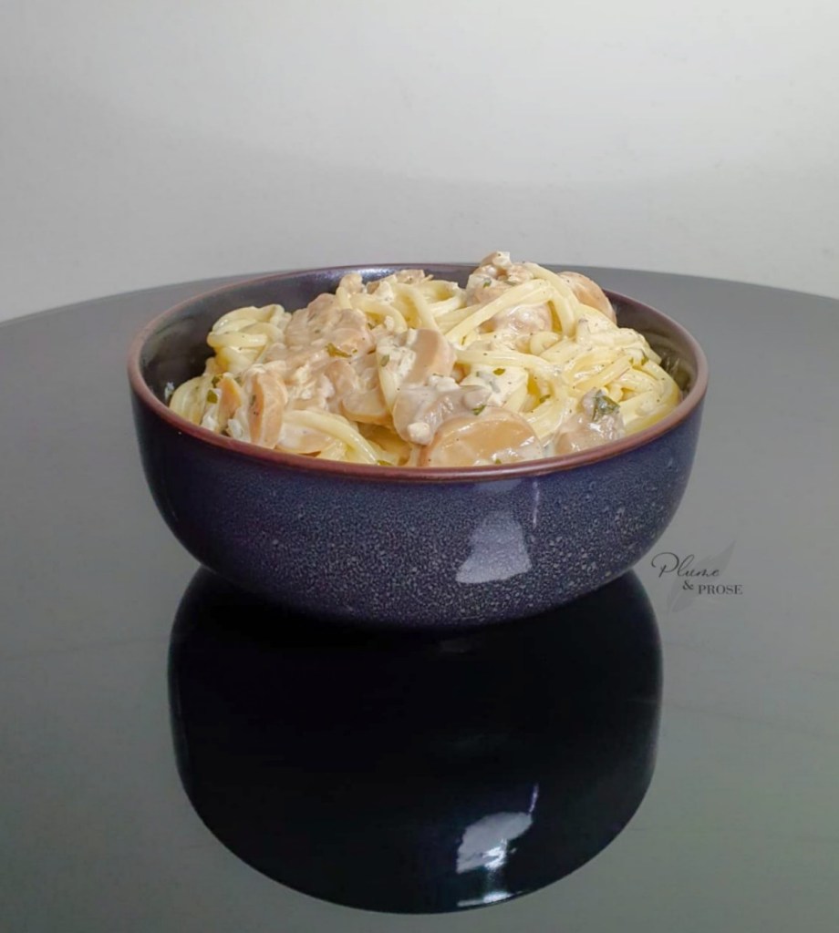 Succombez à ces délicieuses Pâtes crémeuses au chèvre et champignons