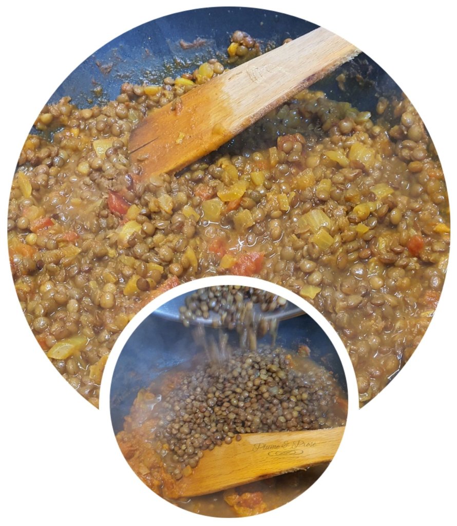 Préparation du dhal de lentilles