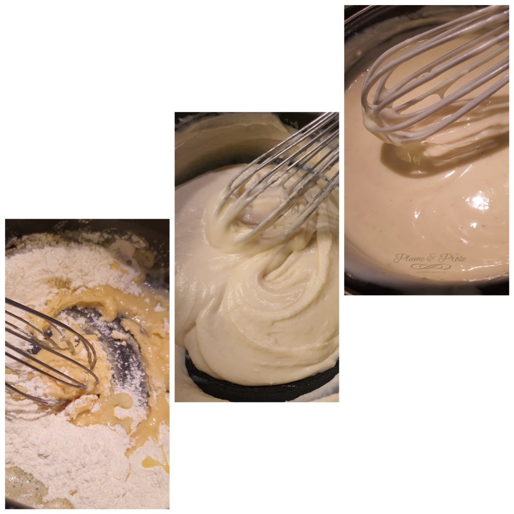 Préparation du poulet béchamel