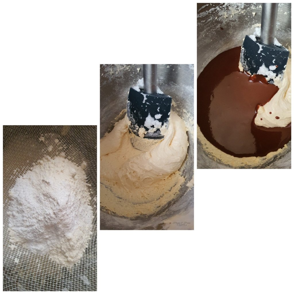 Préparation du moelleux au chocolat au lait de Natly