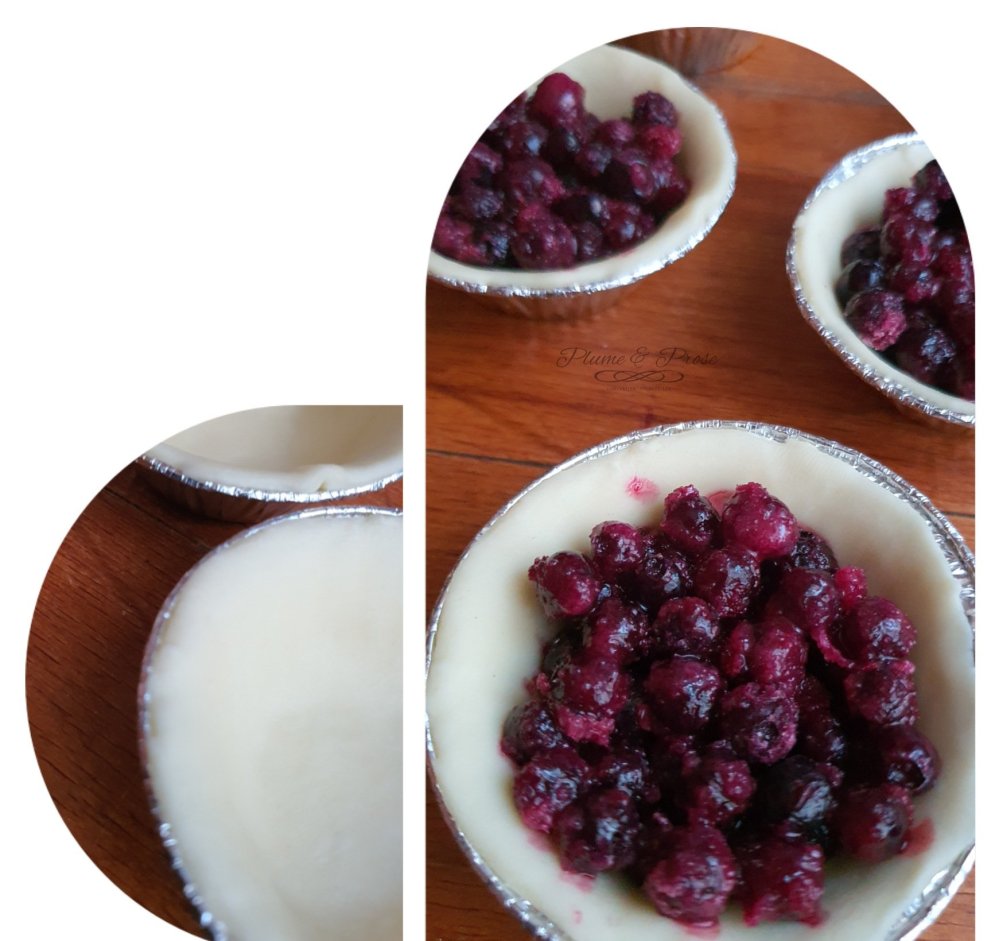 Préparation de la "Blueberry Pie"