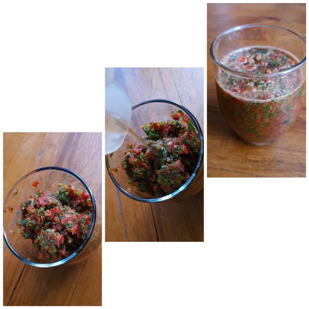 Préparation de la sauce piquante des Caraïbes