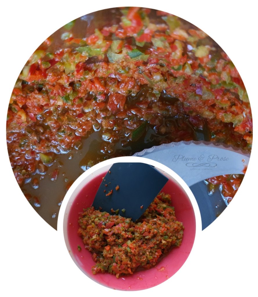 Préparation de la sauce piquante des Caraïbes