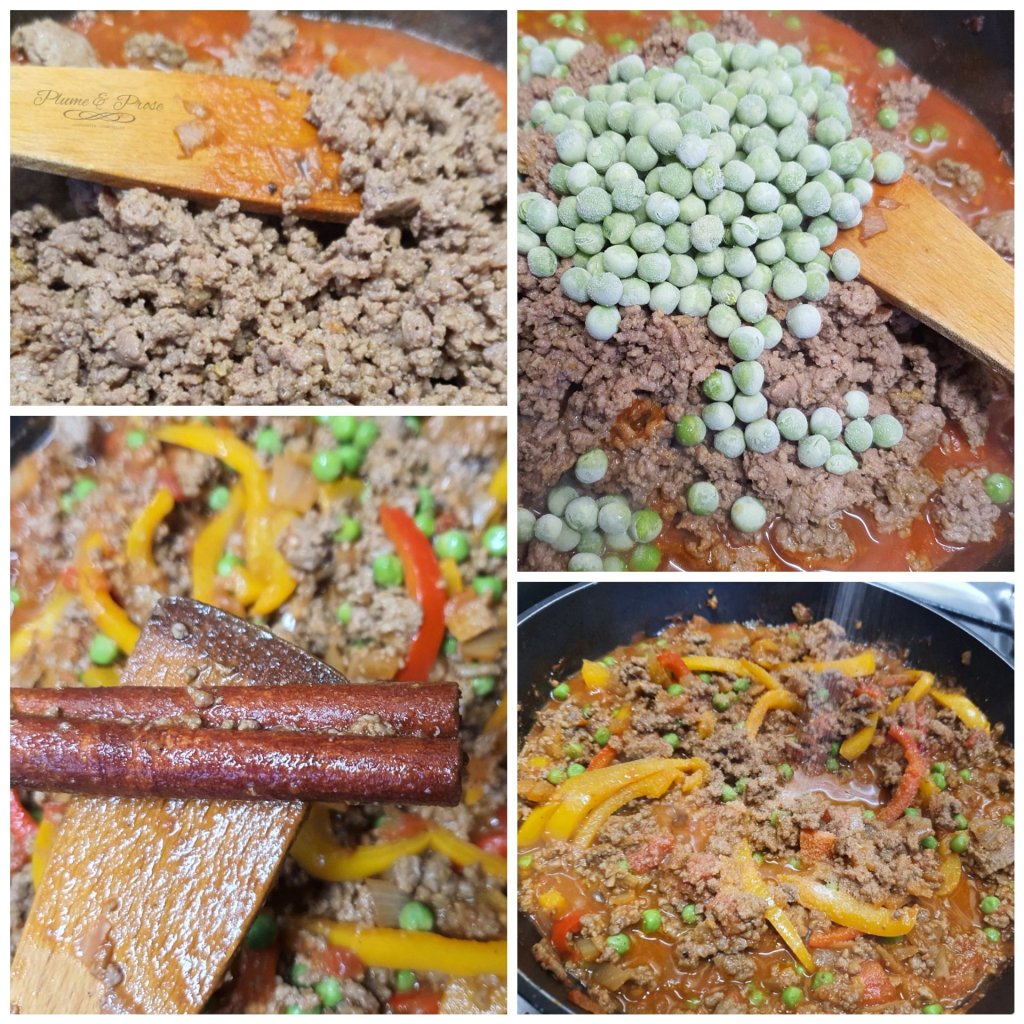 Préparation de la "Spiced Shepherd's Pie"