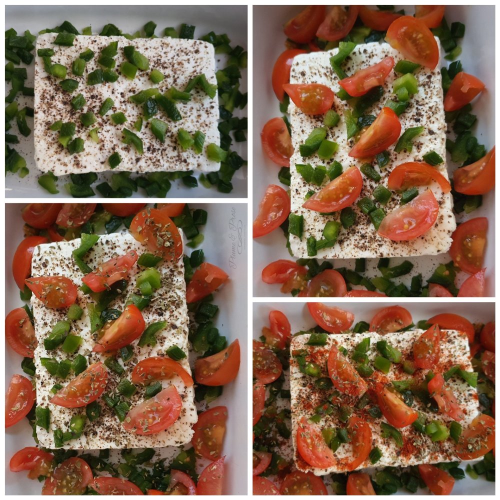 Préparation de la fêta grillée