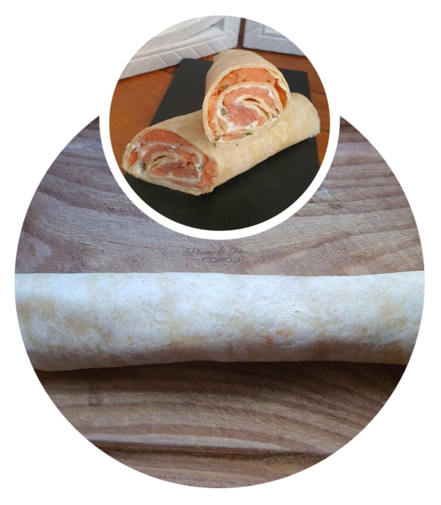 Préparation des wraps saumon