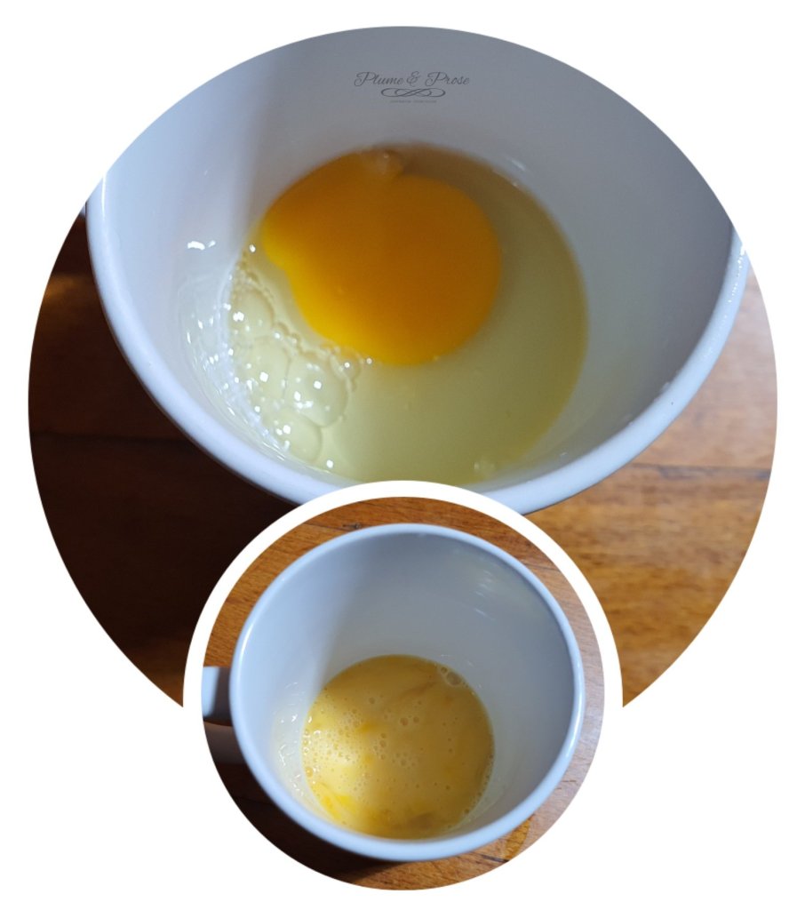 Préparation du mugcake citron pavot sans beurre