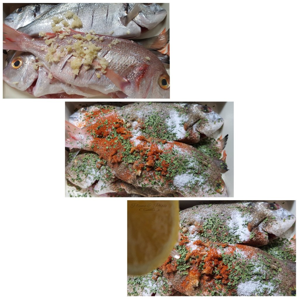 Préparation du poisson braisé