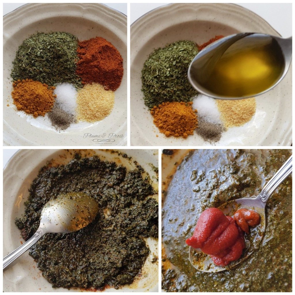 Préparation du tajine de rouget