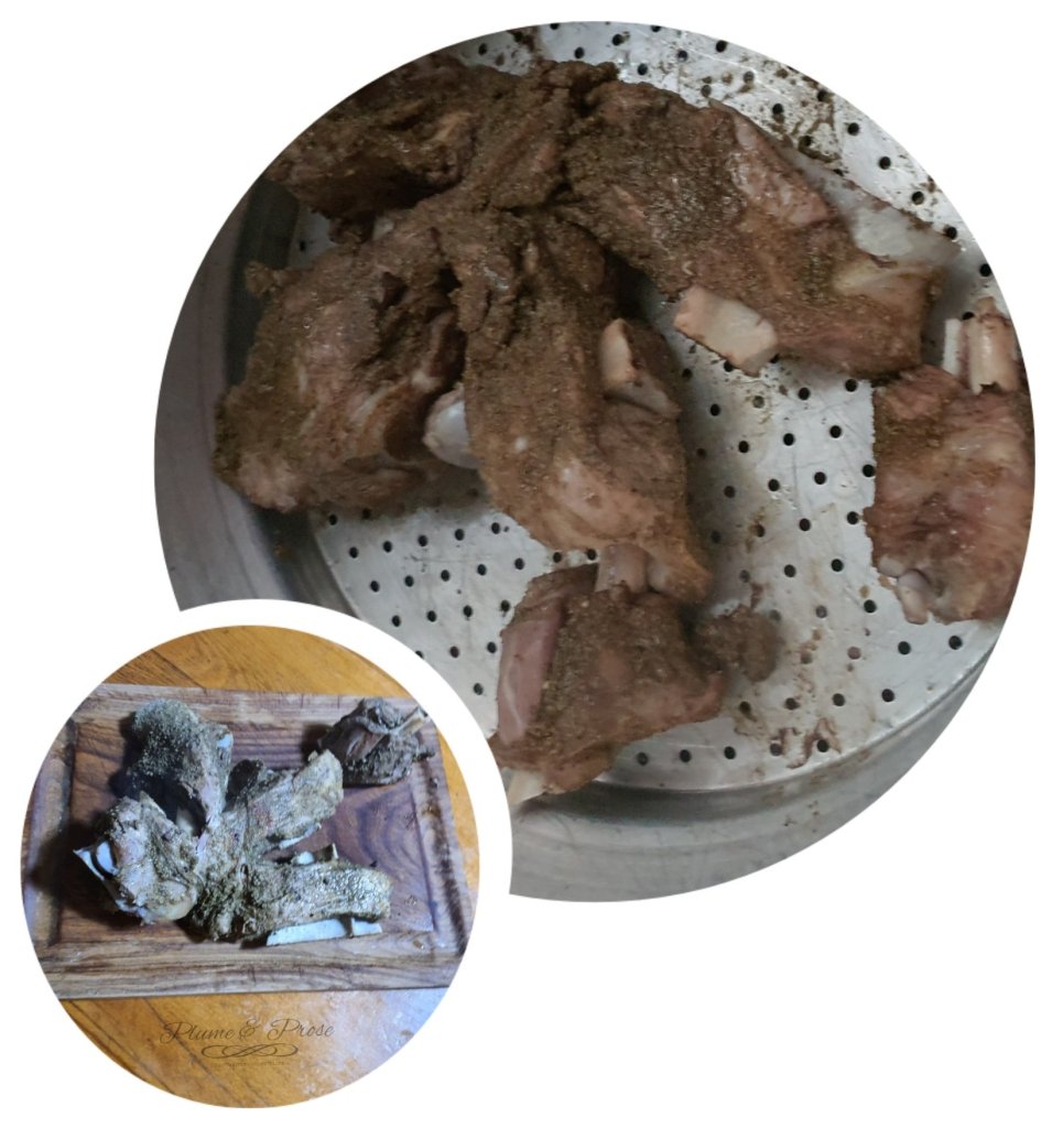 Préparation de l'agneau au cumin à la vapeur