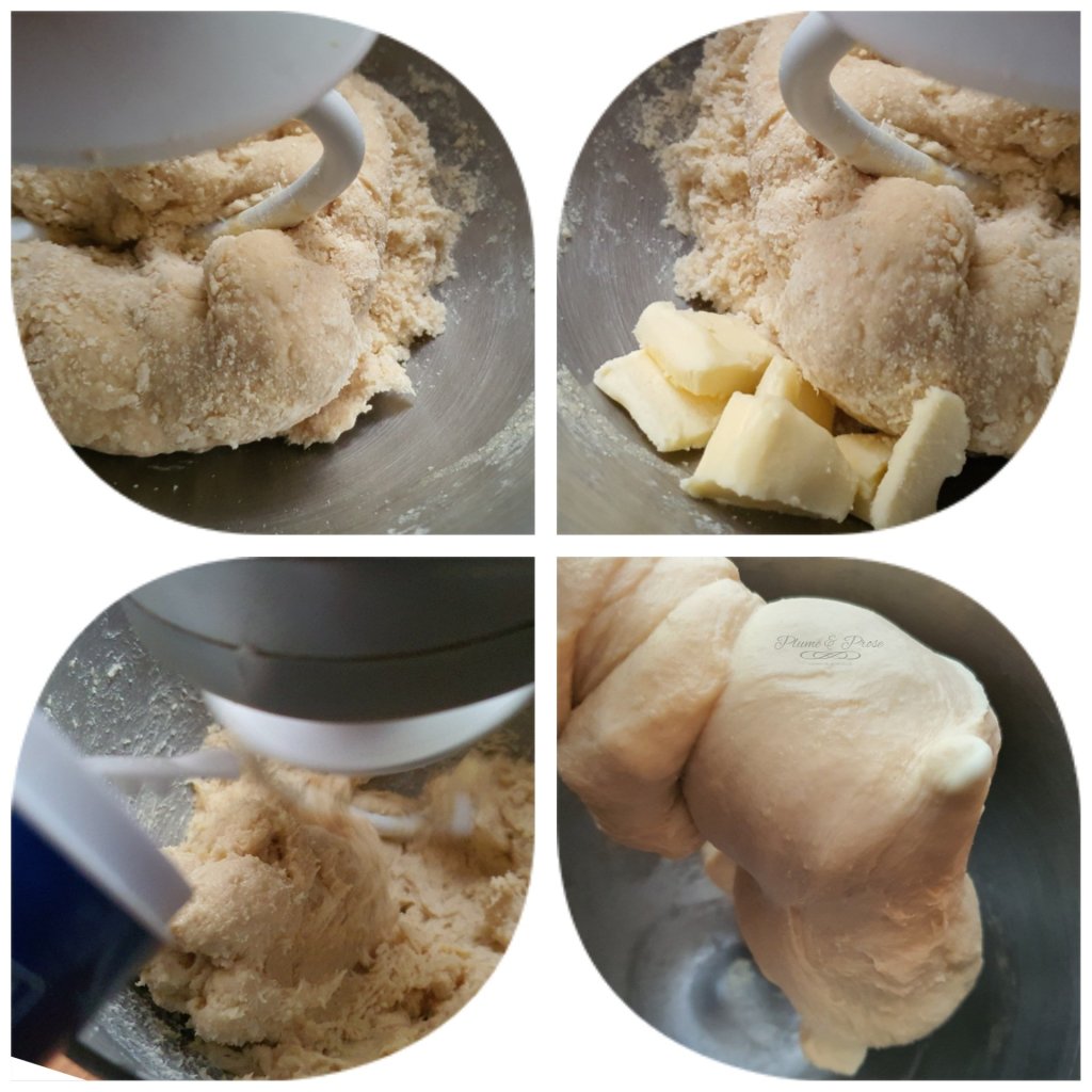 Préparation de la brioche à 4 branches