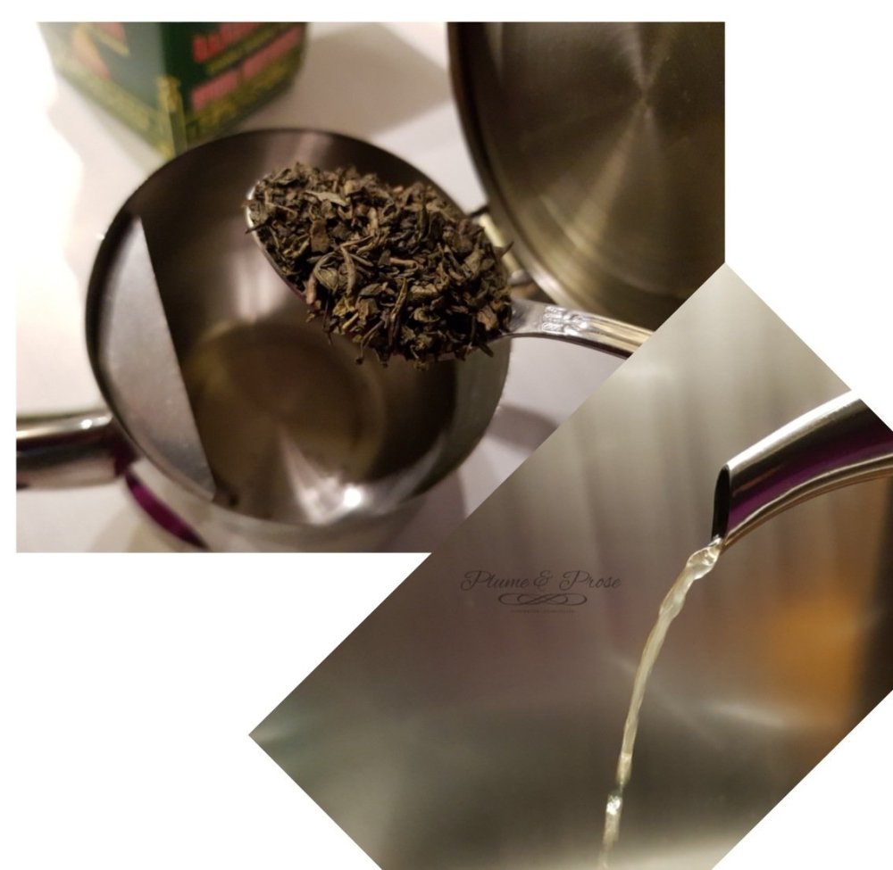 Préparation du thé à la menthe