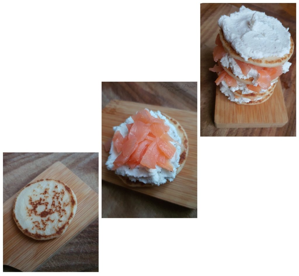 Préparation de la charlotte salée au saumon fumé et fromage frais