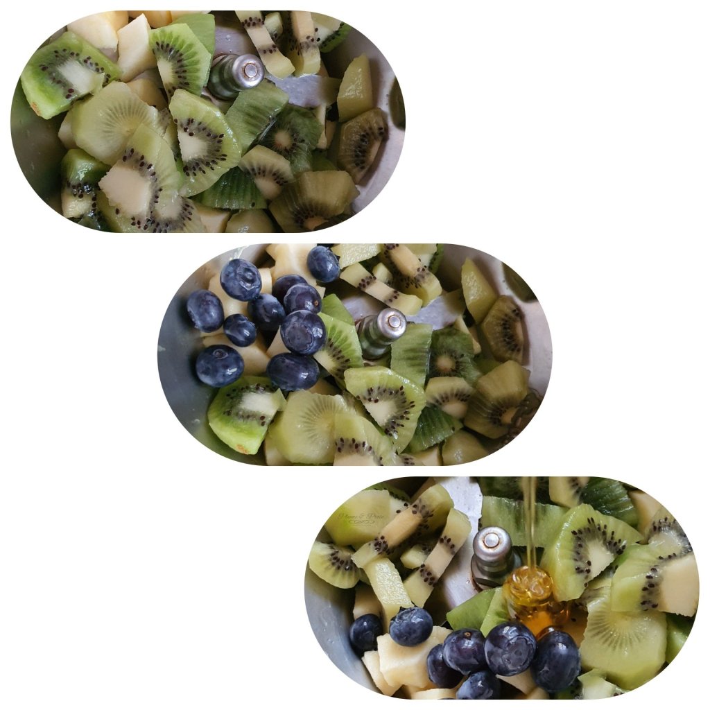 Préparation du smoothie au kiwis
