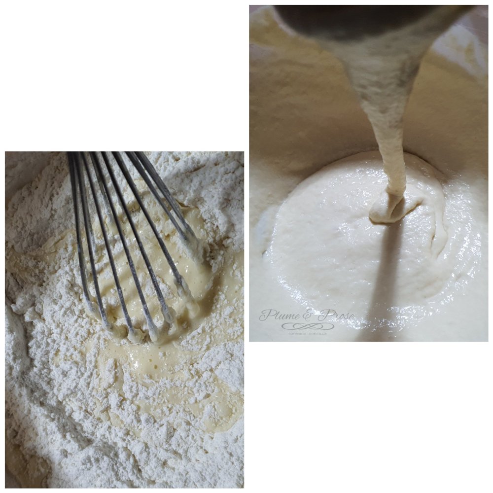 Préparation de la pizza liquide