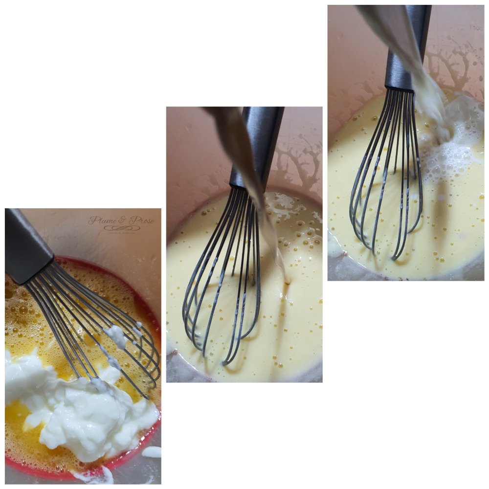 Préparation de la pizza liquide