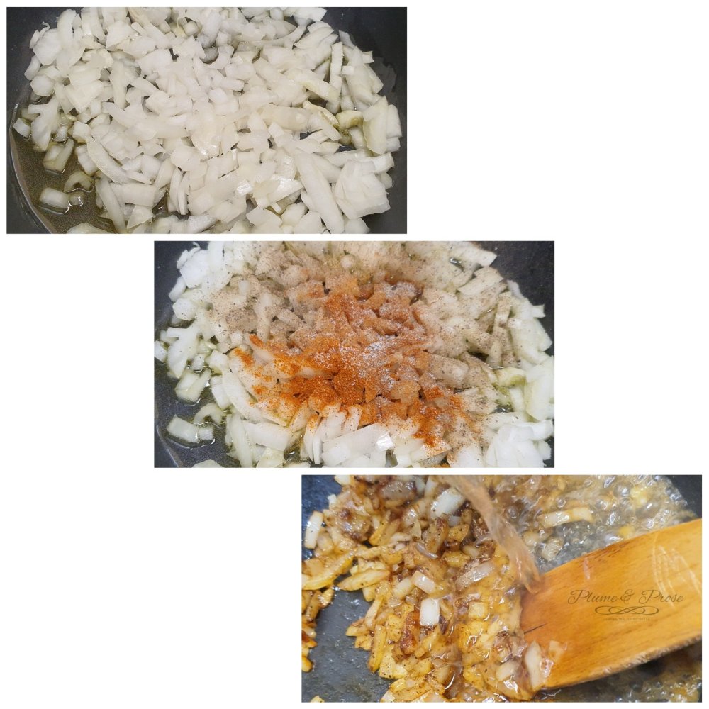 Préparation des linguine sauce poivron