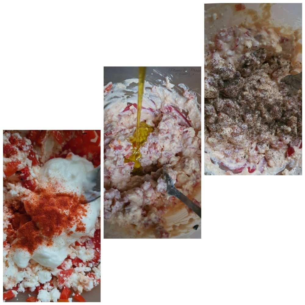 Préparation du "Ktipiti" ou le Mezze grec gourmand