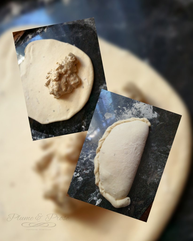 Préparation du "Flatbread" farci