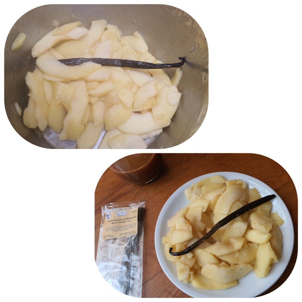 Préparation de la charlotte pommes-caramel