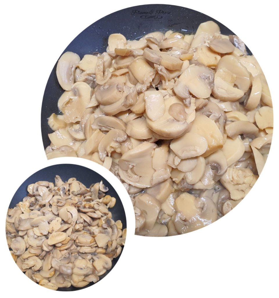 Préparation du ragoût de champignons