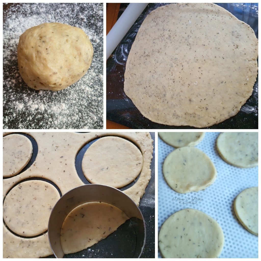 Préparation des tartelettes rustiques, oignons confits et chèvre