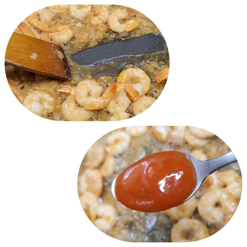Préparation des "Camarão a Moçambique" ou les Crevettes à la Mozambique