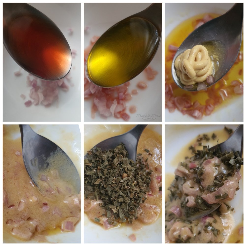 Préparation de le salade de Pommes de terre au Saumon