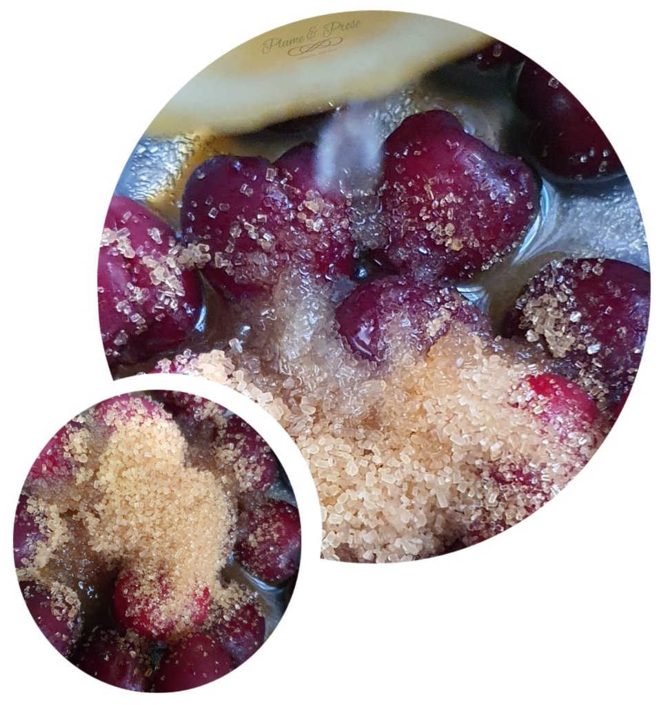 Préparation du coulis de cerises