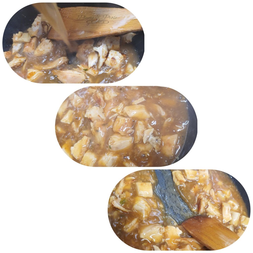 Préparation du "Mongolian Chicken" ou Le Poulet à la mongole