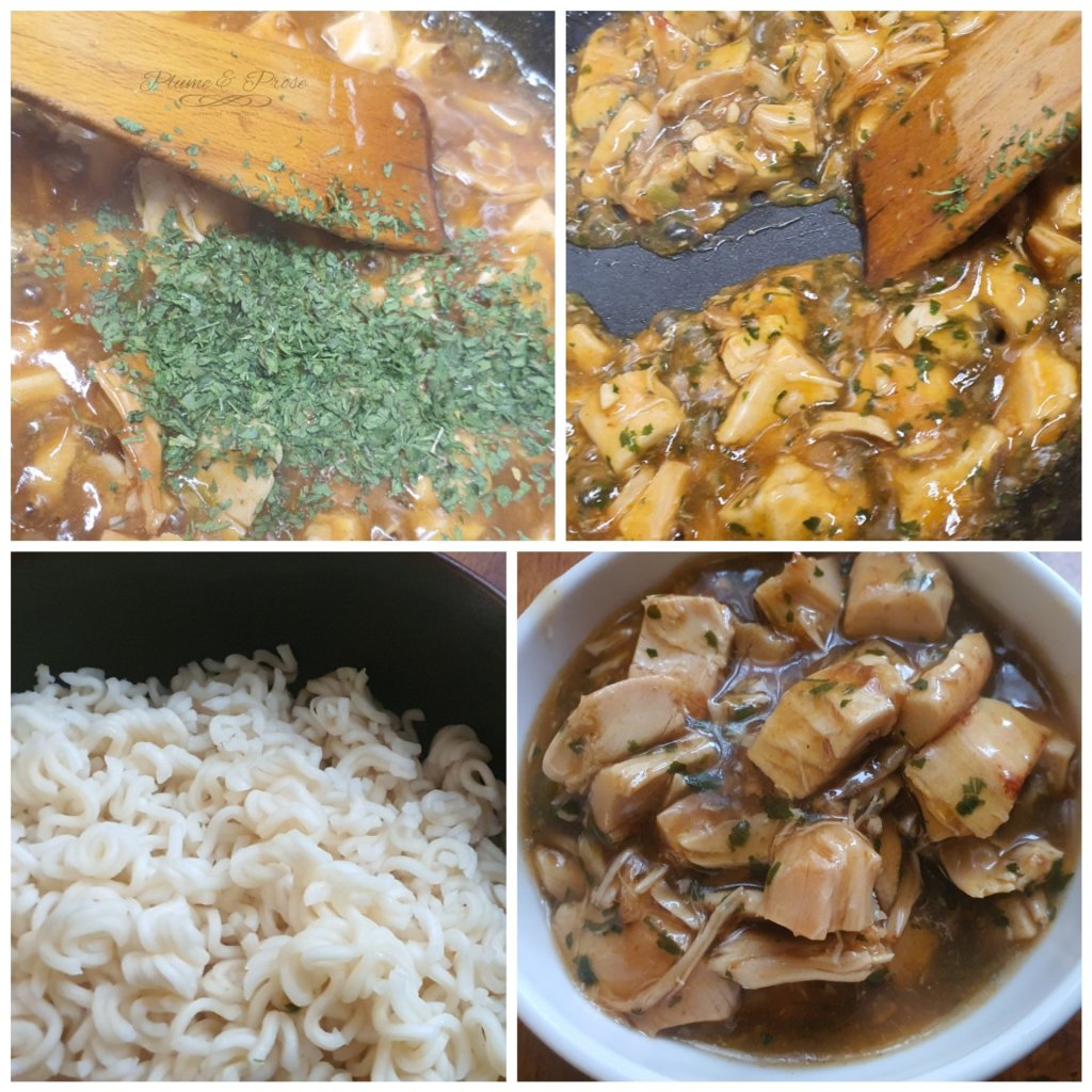 Préparation du "Mongolian Chicken" ou Le Poulet à la mongole